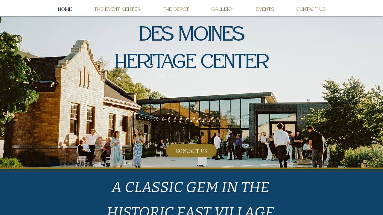 Des Moines Heritage Center website screenshot