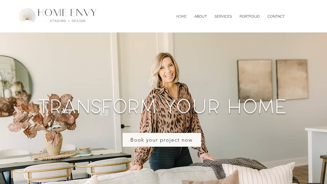 Home Envy Staging & Design website screenshot