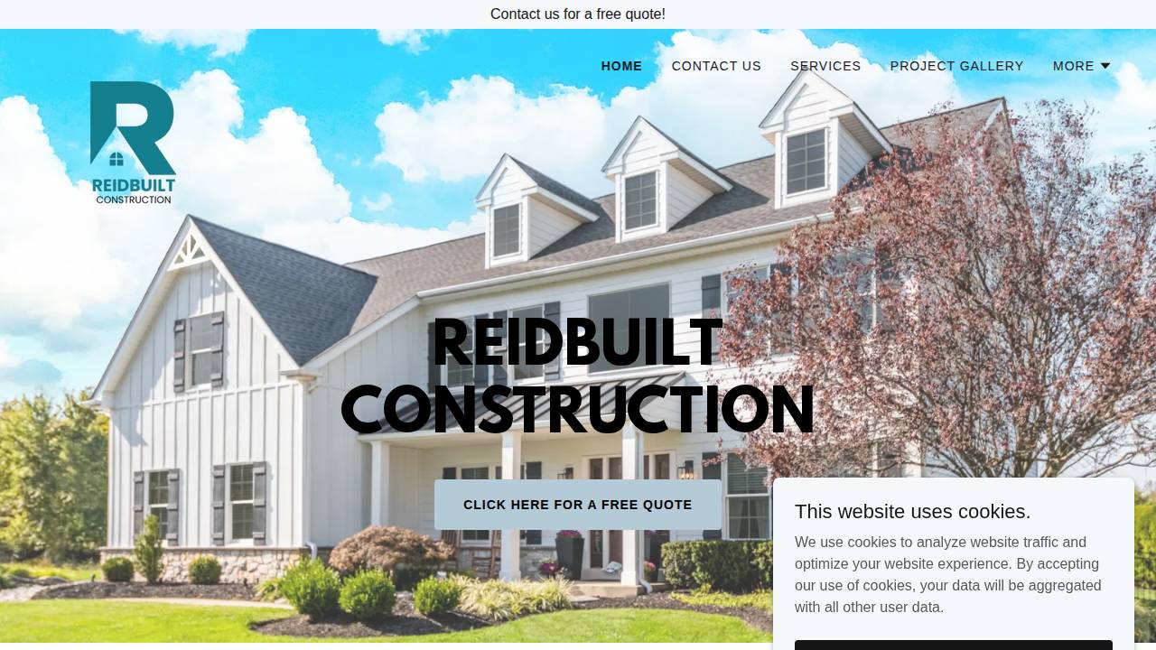 Reidbuilt Construction website screenshot