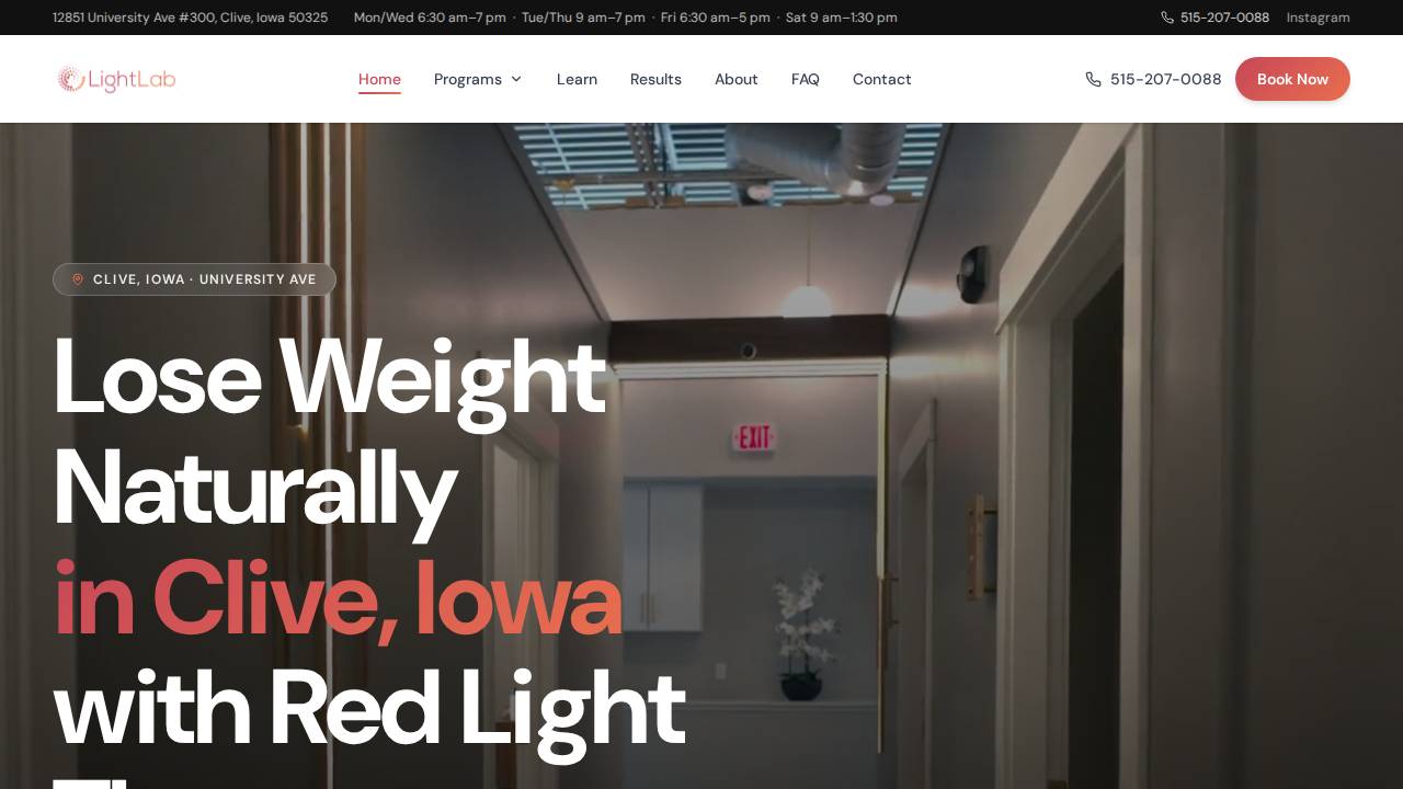 Lightlab Wellness website screenshot