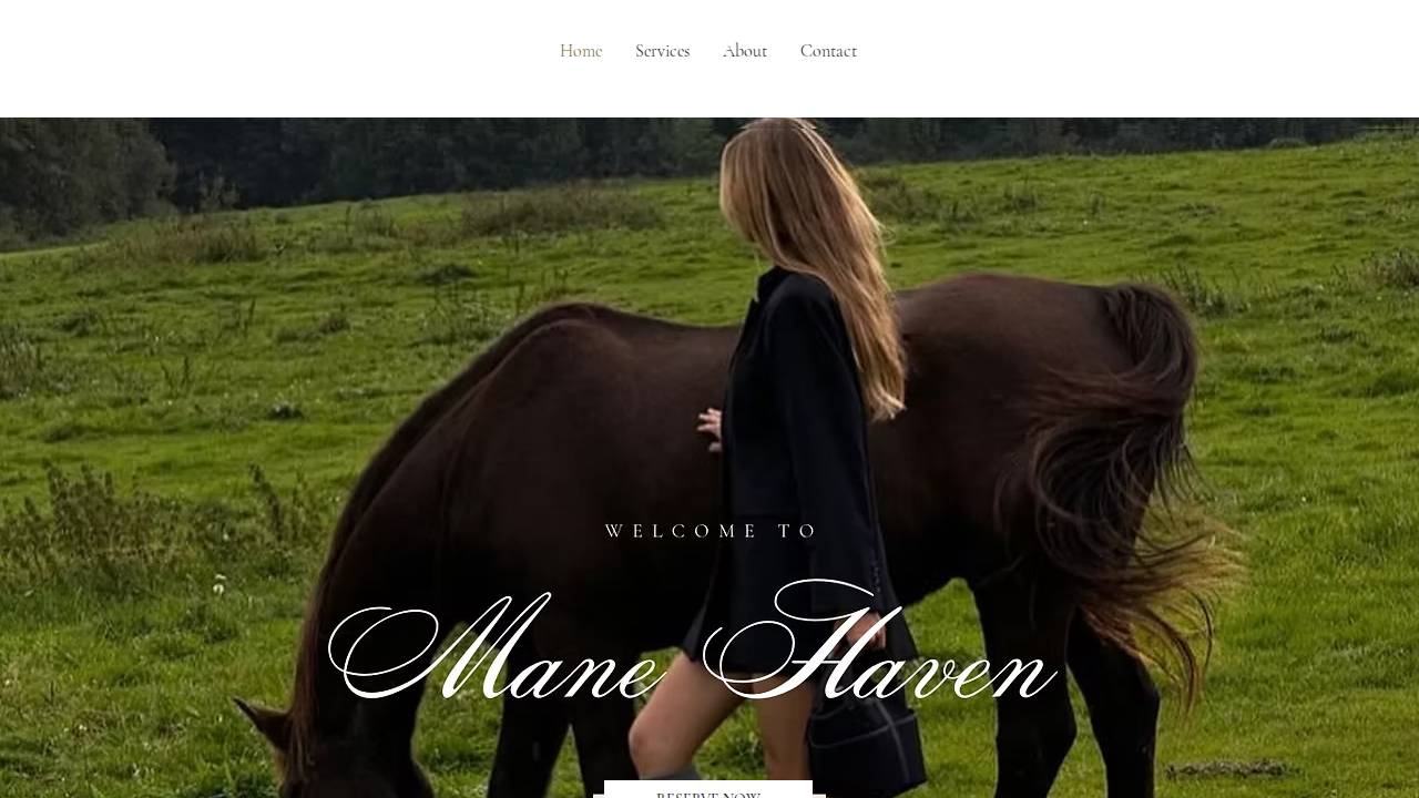 Mane Haven website screenshot