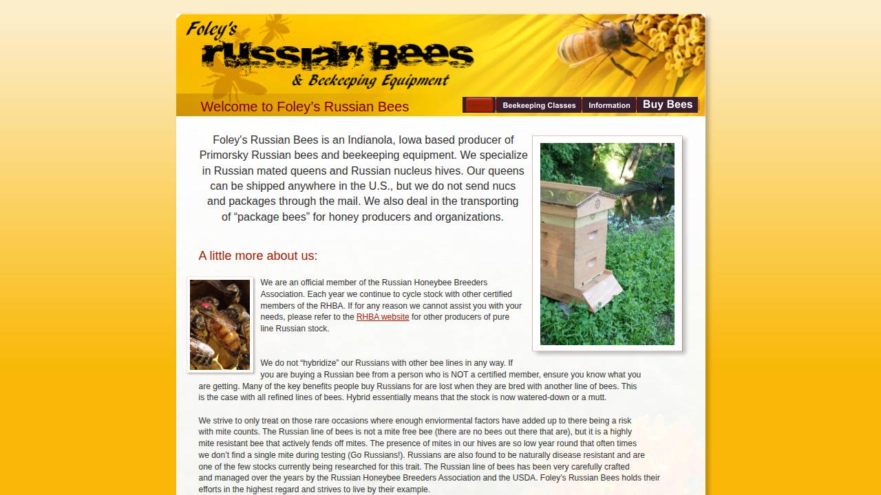 Honey In The Rock LLC website screenshot