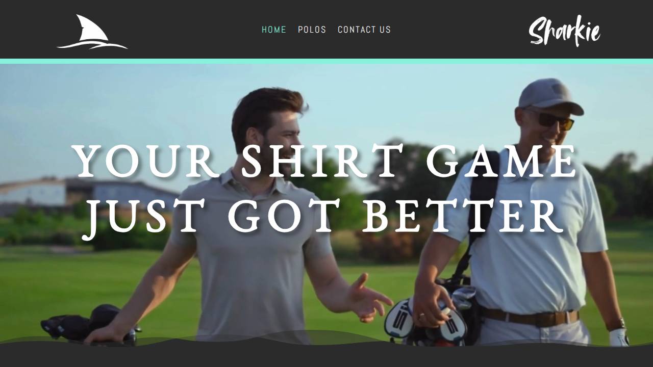 Sharkie Golf Co. website screenshot