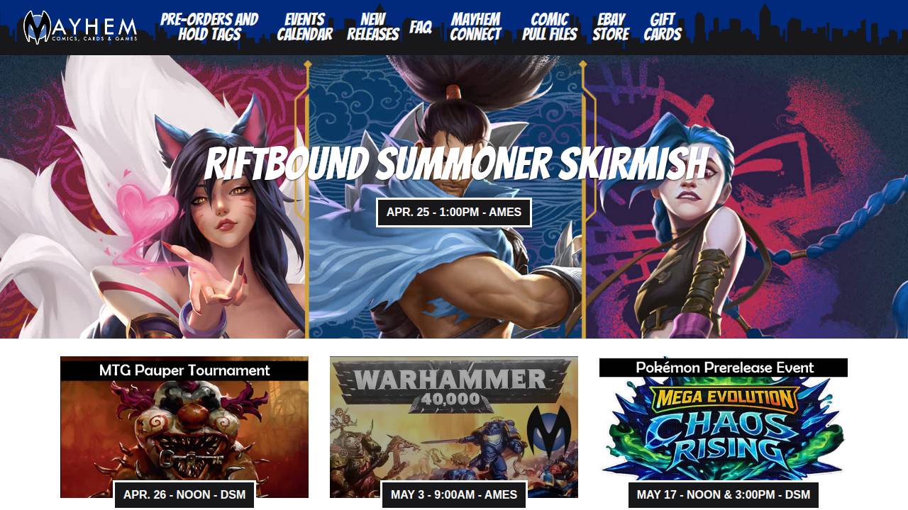 Comicendeavors website screenshot