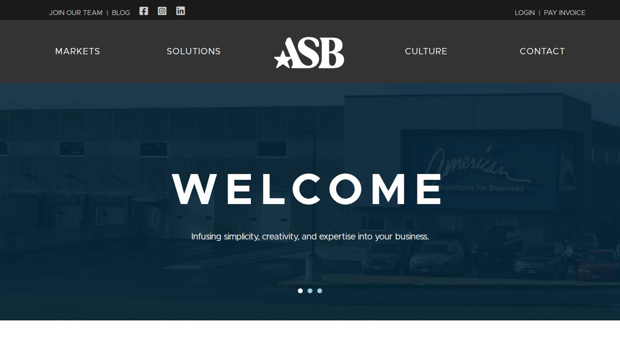 Asb LLC website screenshot