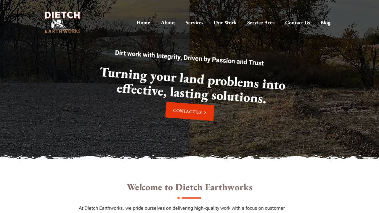 Dietch Earthworks website screenshot