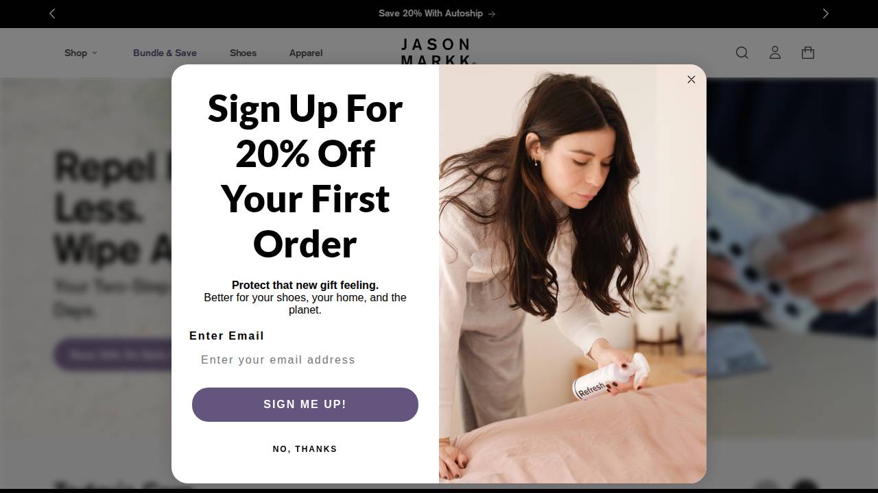 Jason Markk Inc. De website screenshot