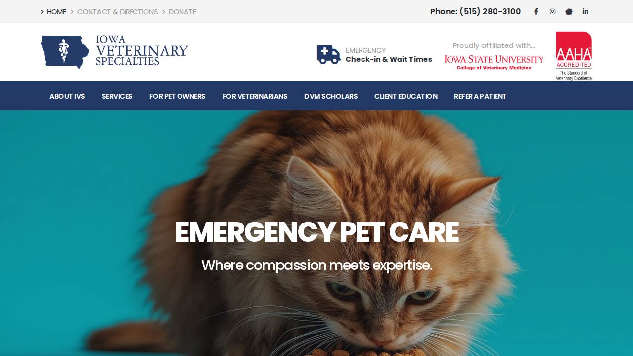 Nc Veterinary Services PC website screenshot