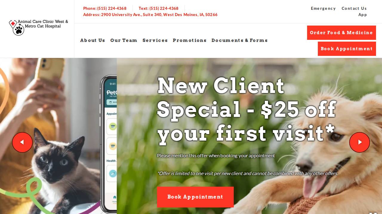 Nc Veterinary Services PC website screenshot