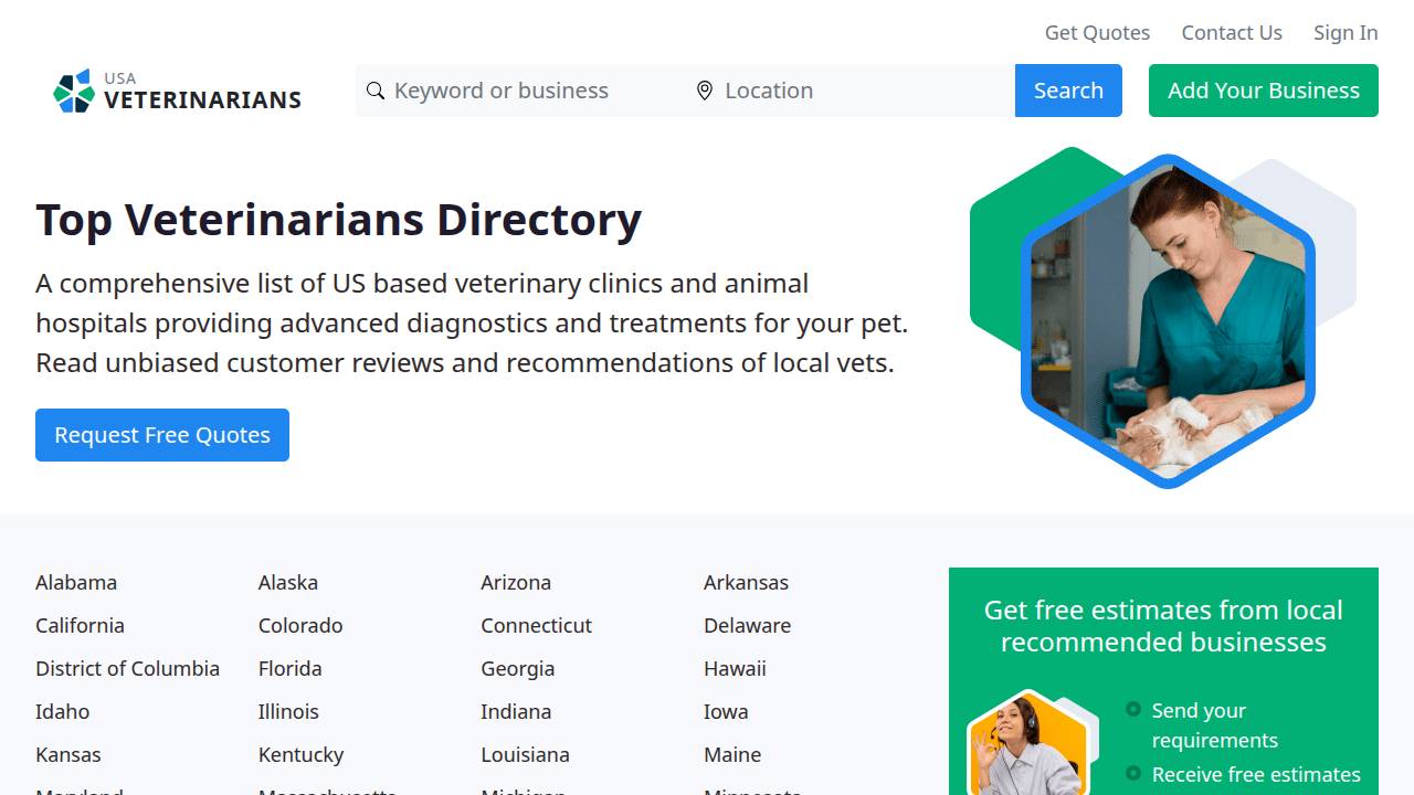 Nc Veterinary Services PC website screenshot