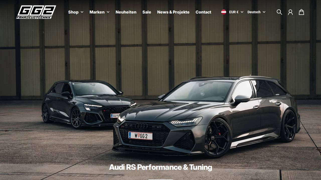 Gg2 Shop website screenshot