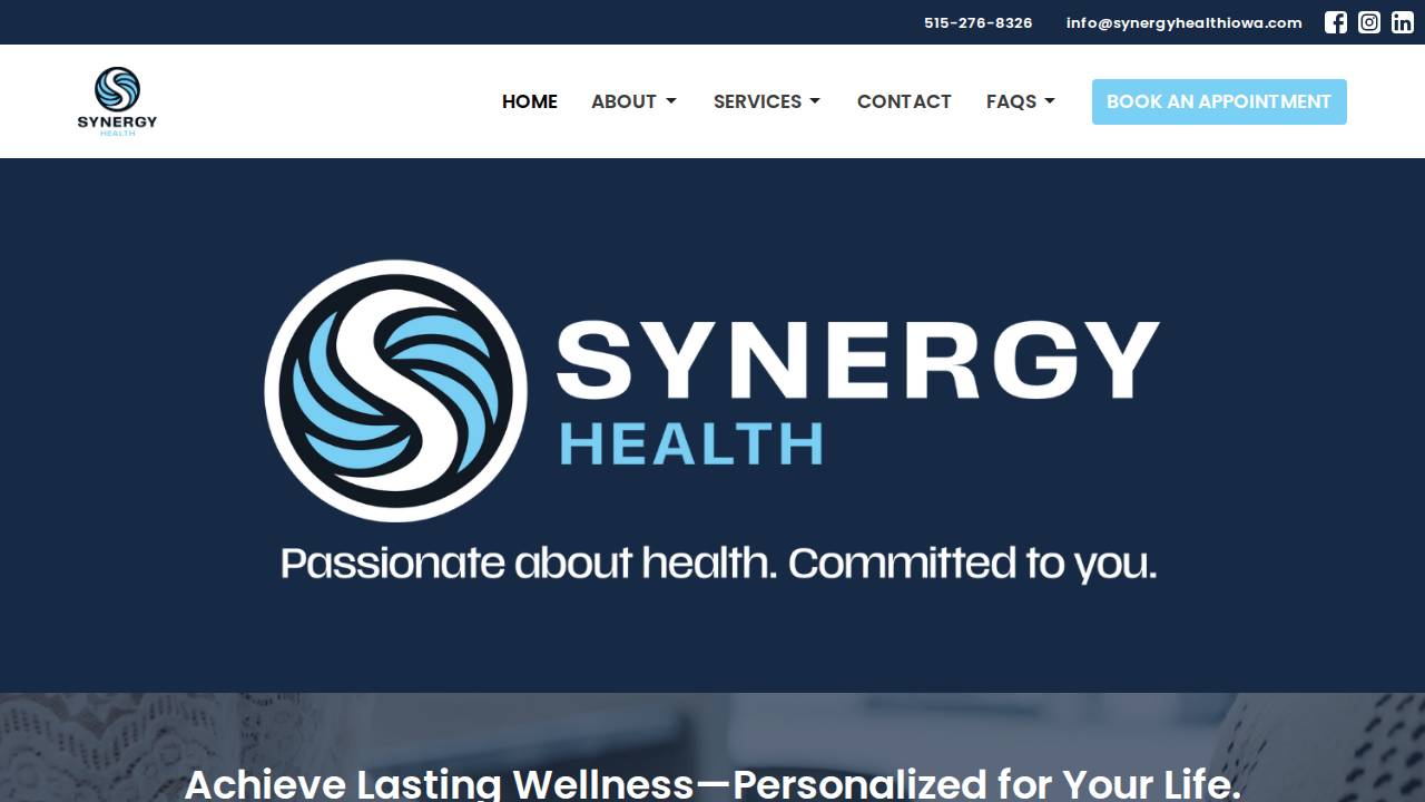Vosberg Chiropractic LLC website screenshot