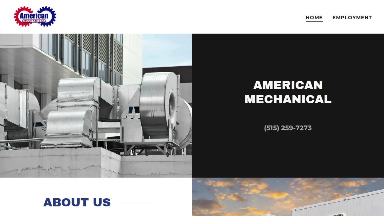 American Mechanical website screenshot