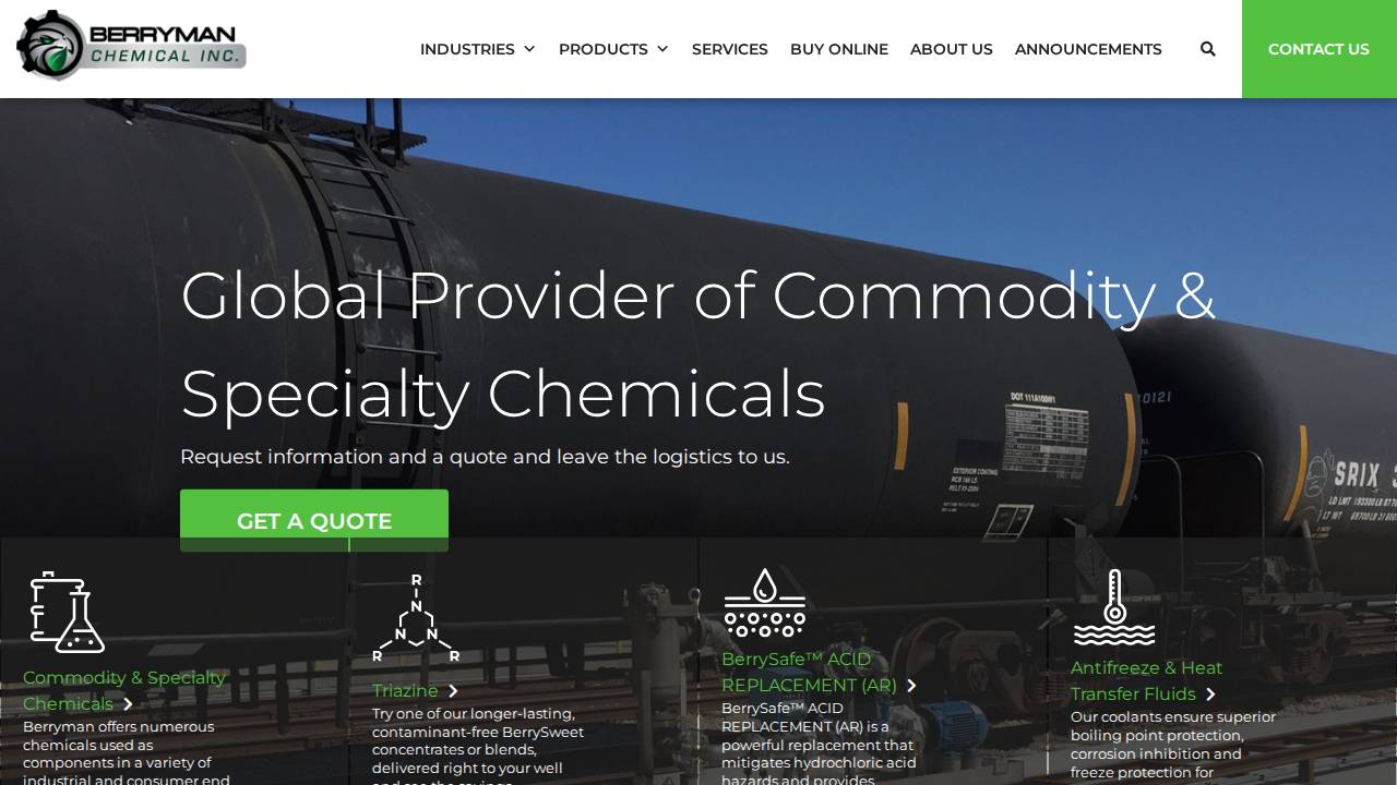 Berryman website screenshot