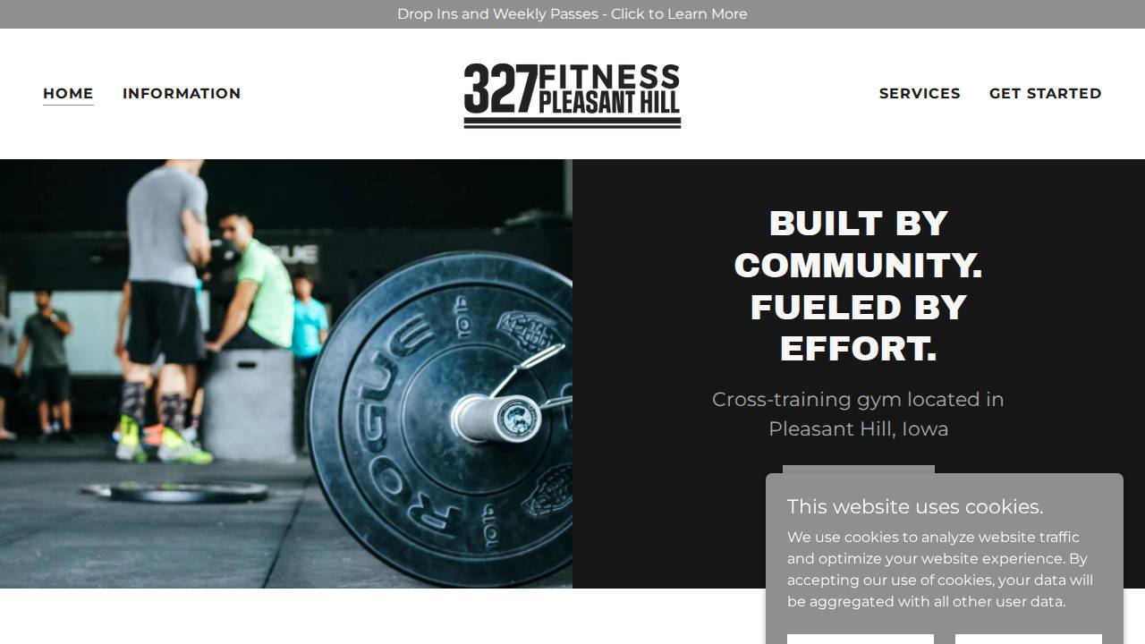 327 Fitness website screenshot