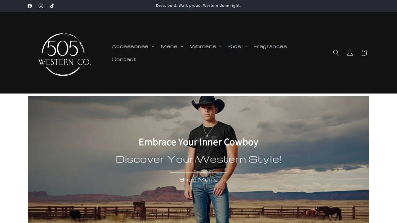 505 Western Co. website screenshot