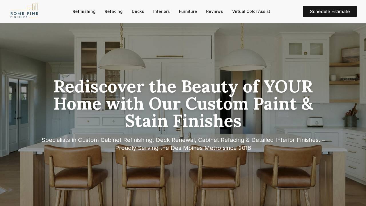 Rome Fine Finishes LLC website screenshot