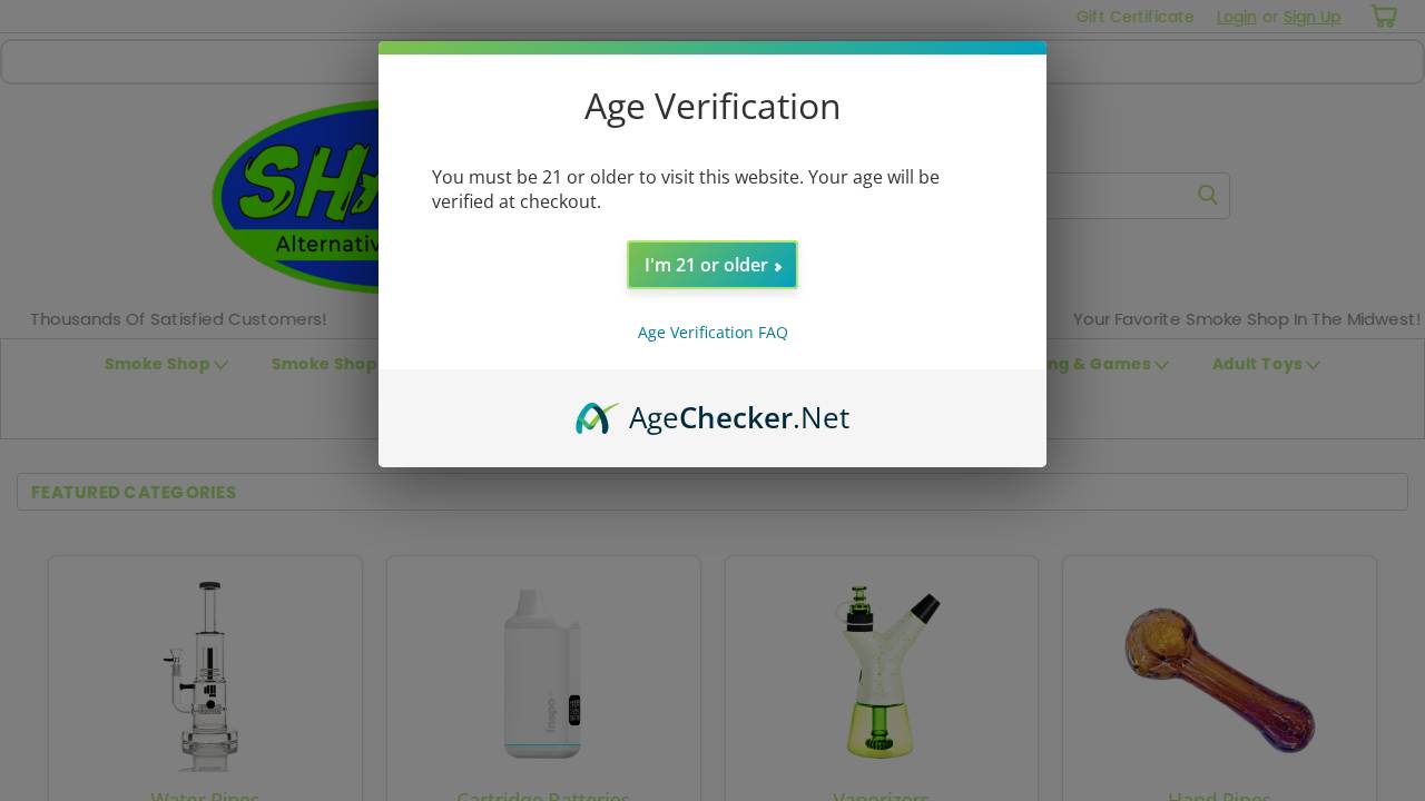 La Smoke Shop website screenshot