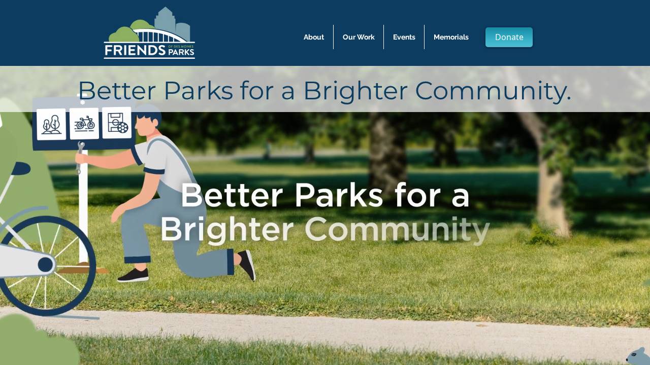 Friends Of Dm Parks website screenshot