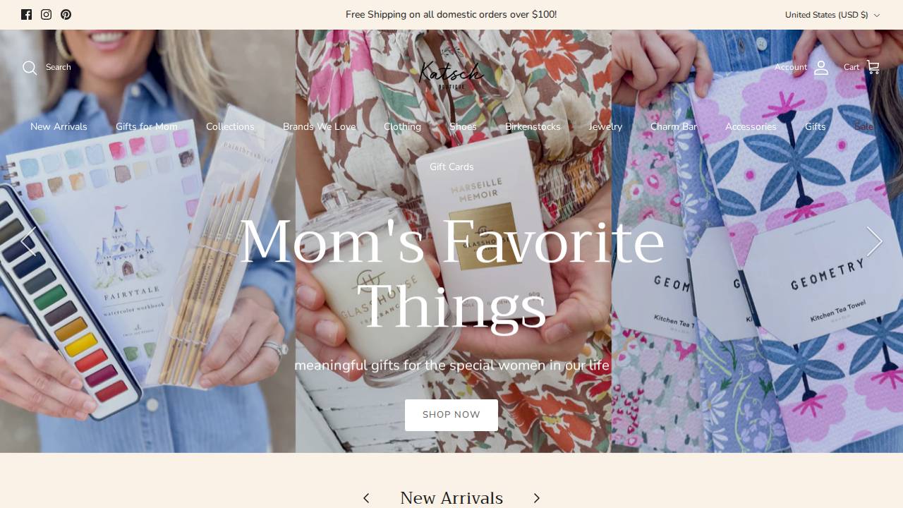 Kadosh Boutique By Lb website screenshot