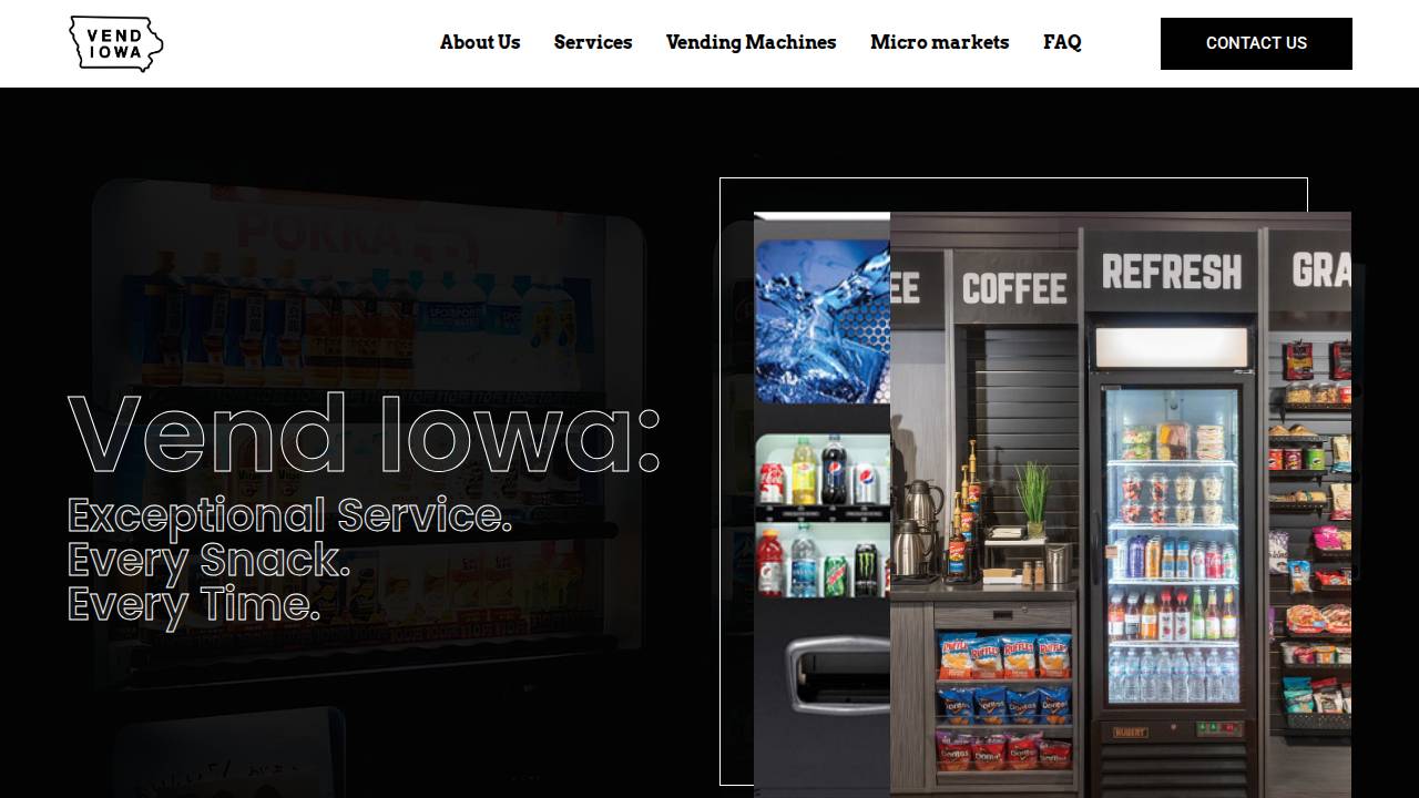Vend Iowa LLC website screenshot