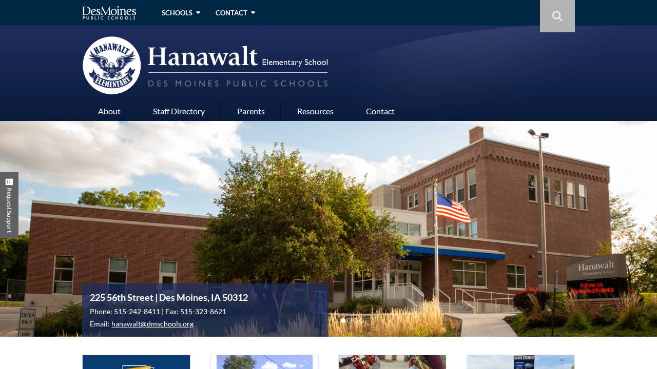 Hanawalt Elementary Pta website screenshot