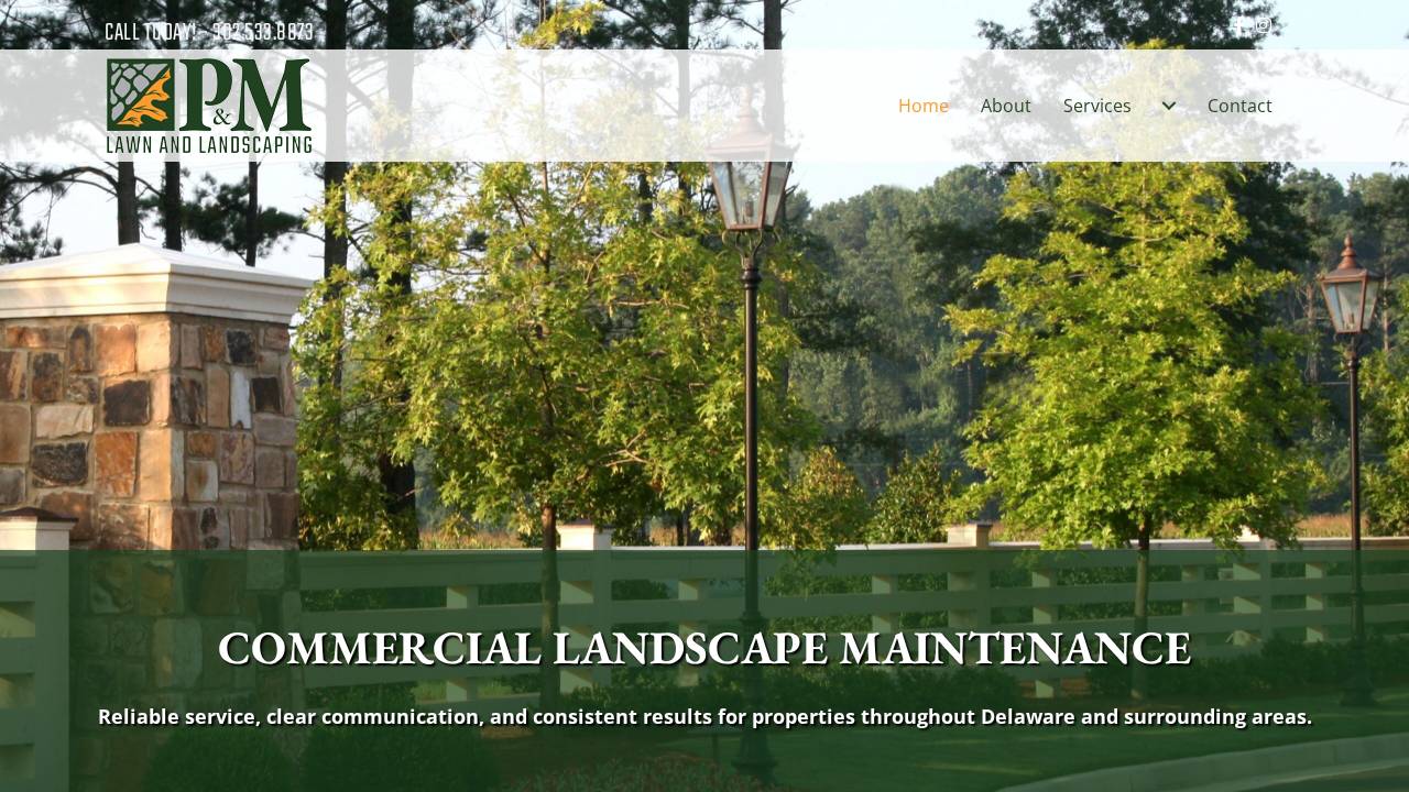 P&M Snow Removal website screenshot