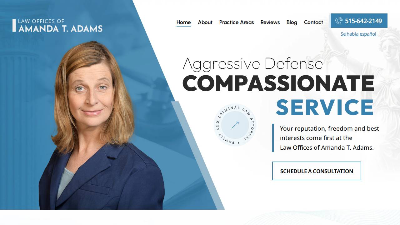 Law Offices Of Amanda T. Adams Plc website screenshot