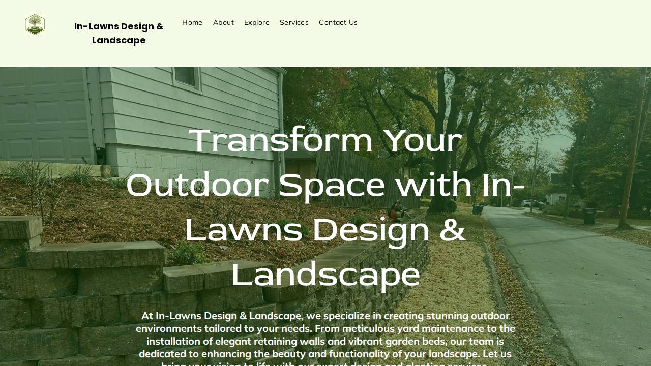 Inlawns Design & Landscape website screenshot