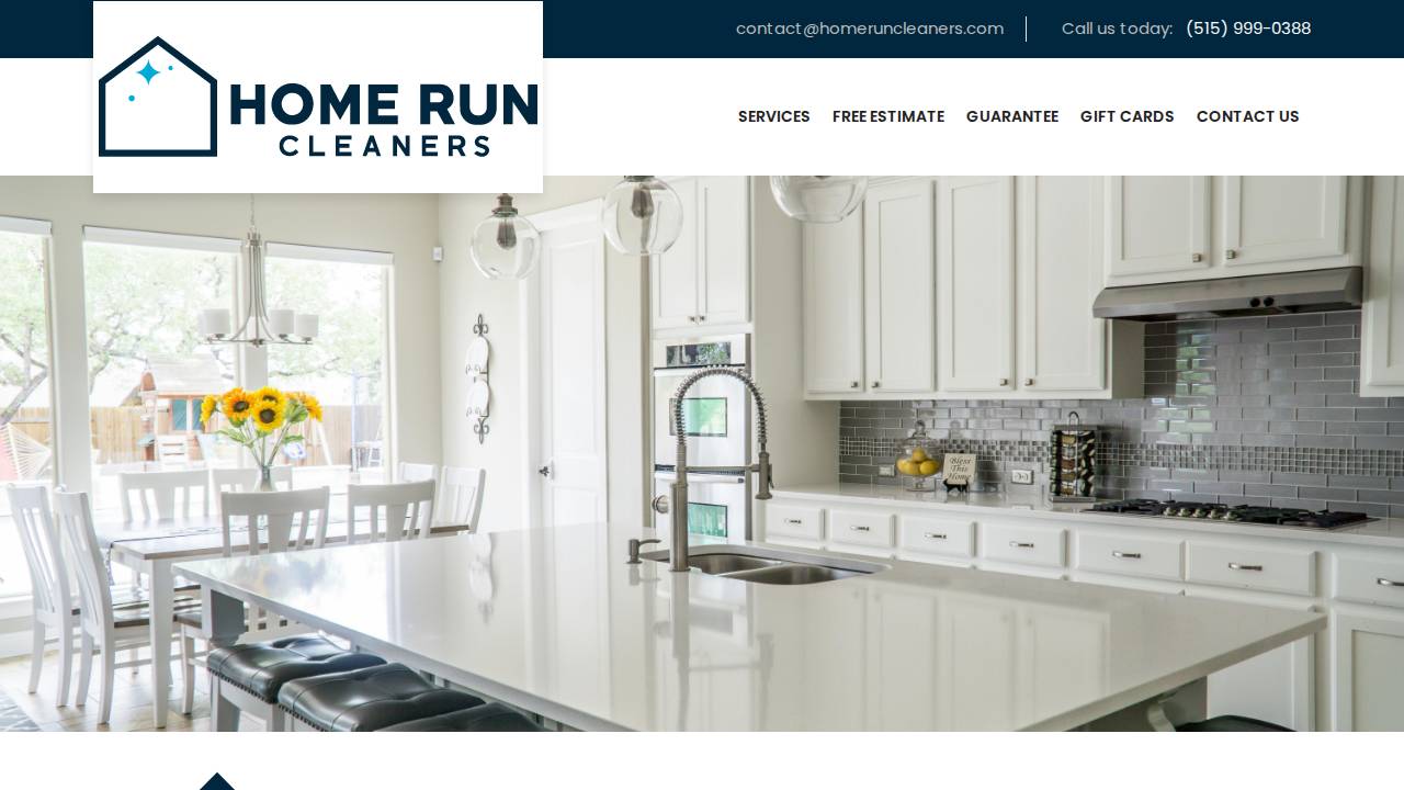 Home Run Cleaners LLC website screenshot