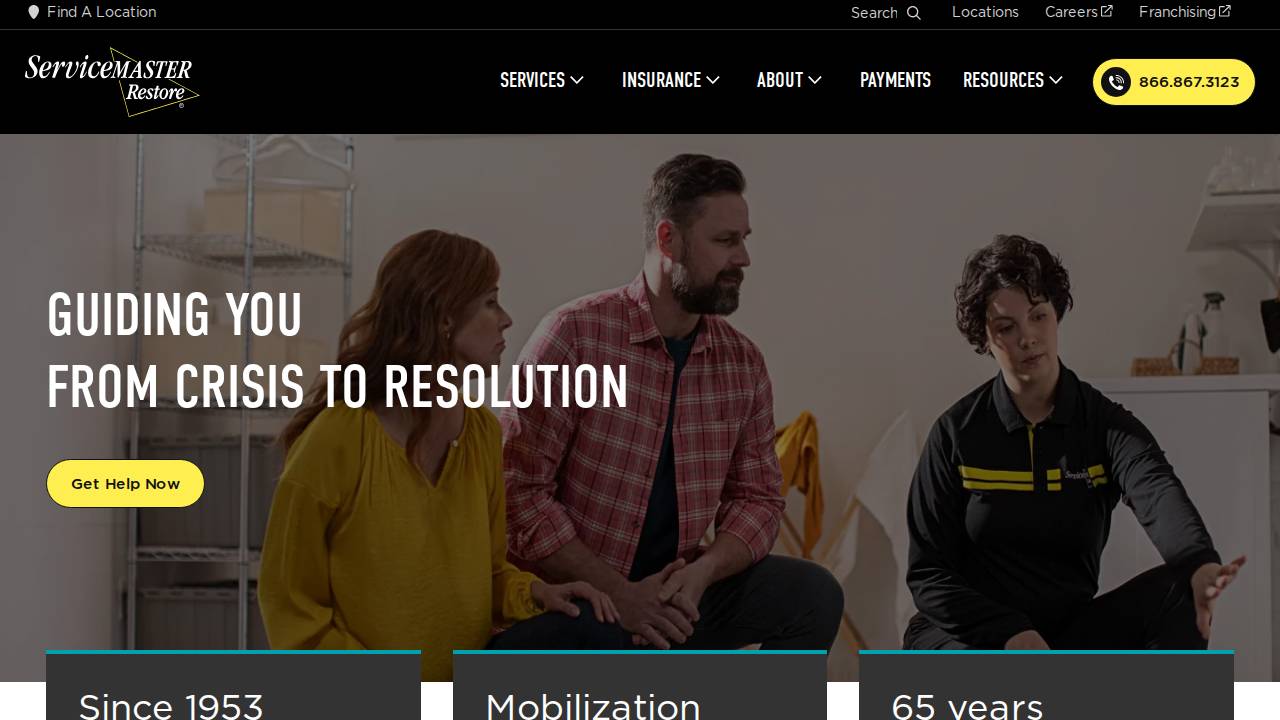 Master Cleaning Iowa LLC website screenshot