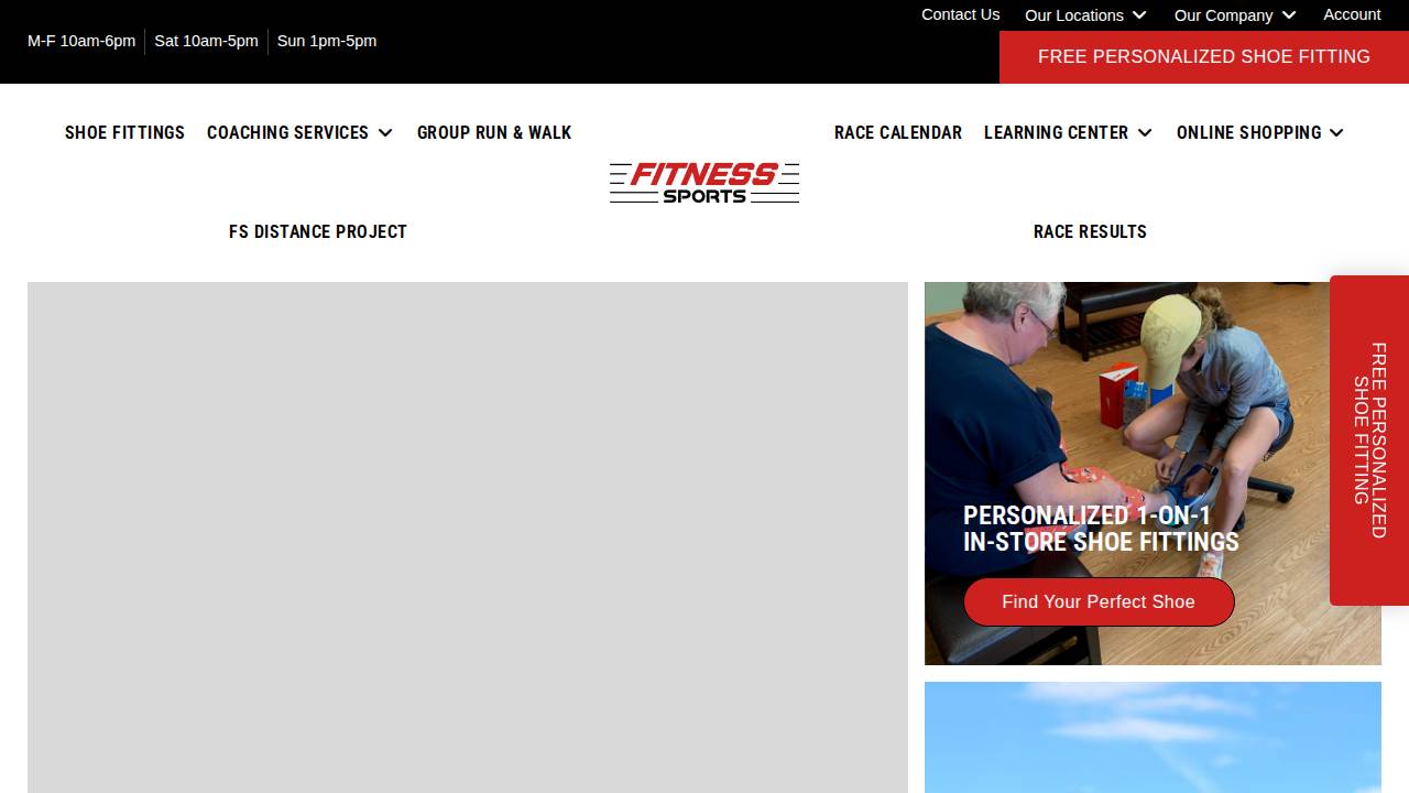 Fitness Sports Timing website screenshot