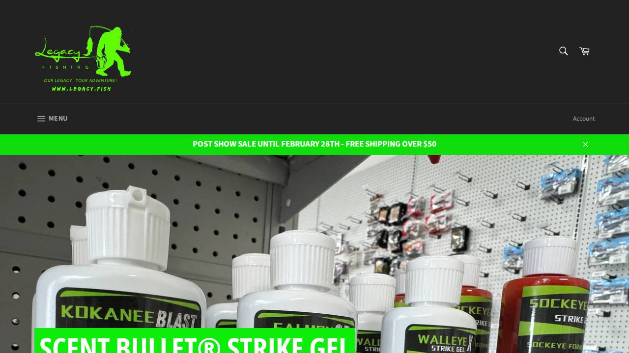 Legacy Fishing LLC website screenshot