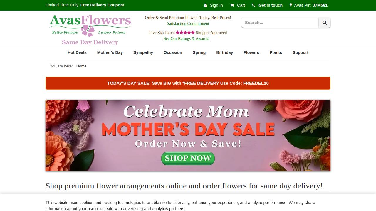 Flower Power Goods N Finds website screenshot