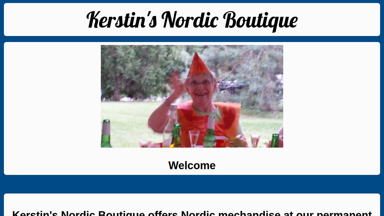 Kerstin's Nordic Boutique website screenshot