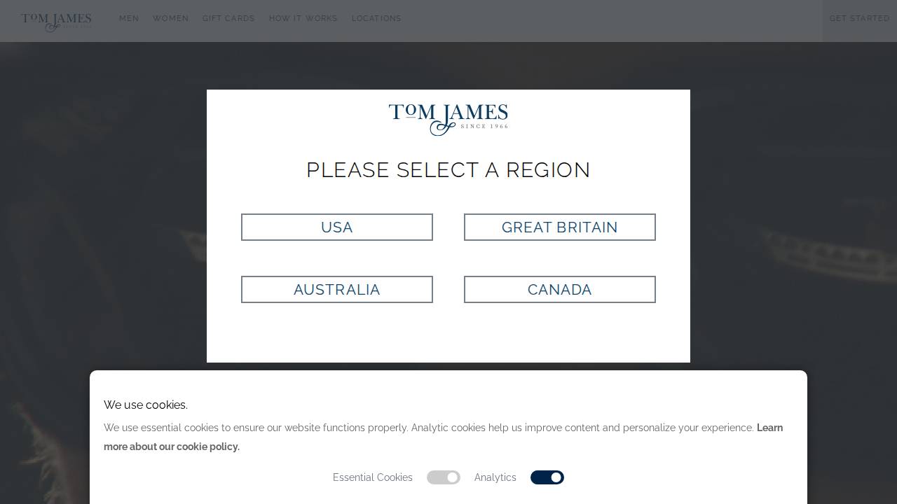 Tom James Company website screenshot
