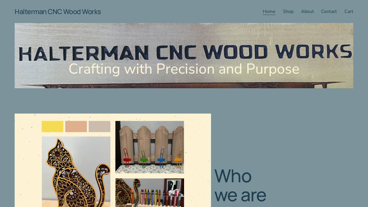 Halterman Cnc Wood Works website screenshot