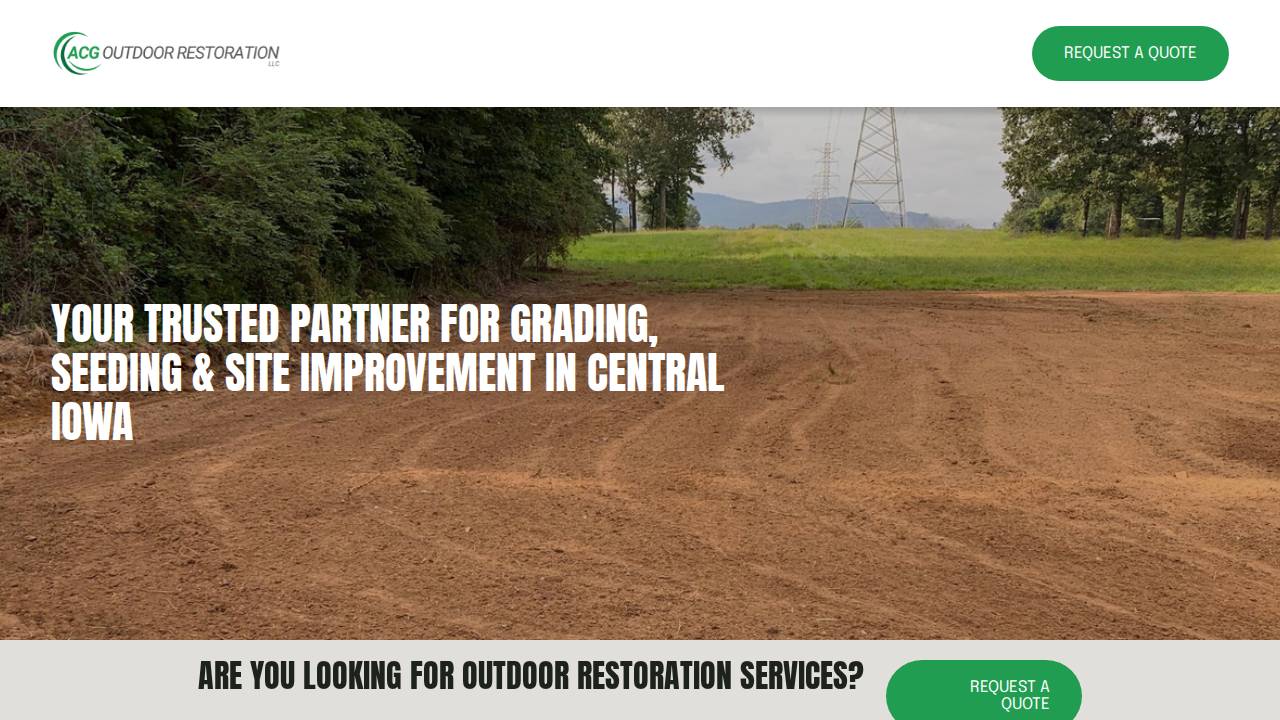 Acg Outdoor Restoration LLC website screenshot