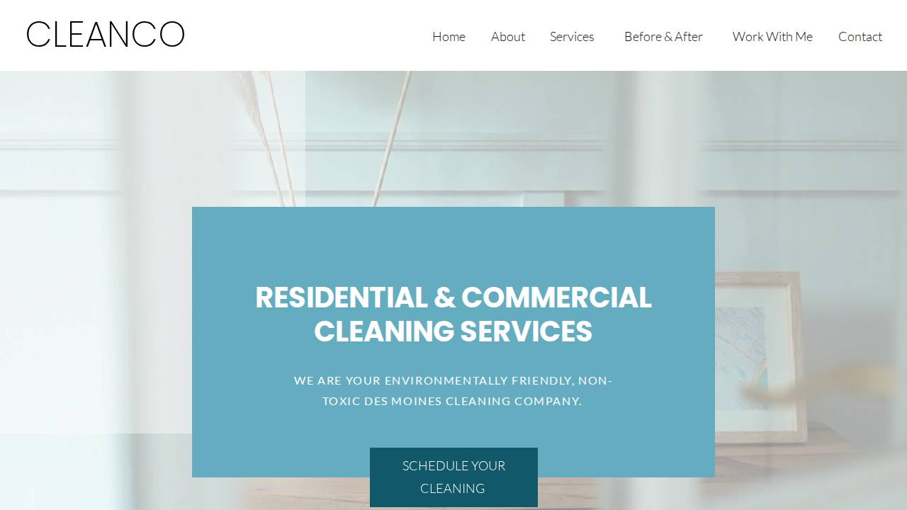 Cleanco Inc. website screenshot