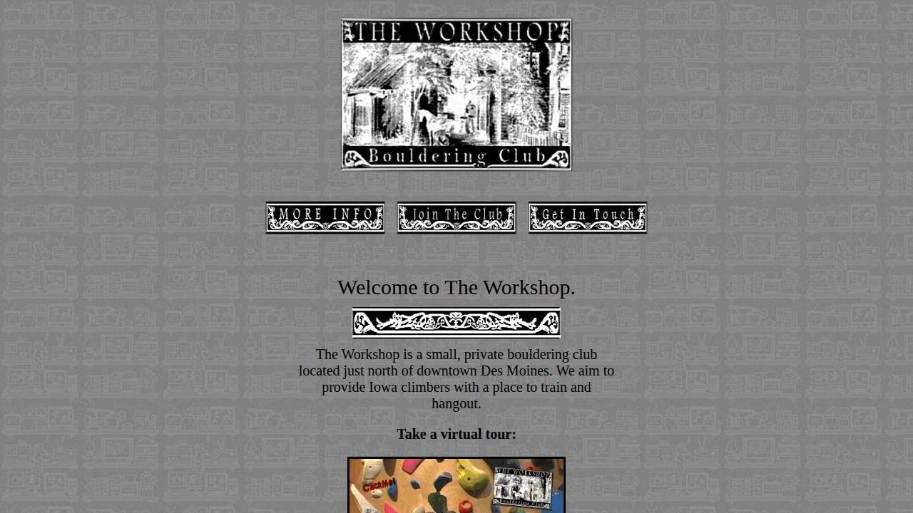 The Workshop website screenshot