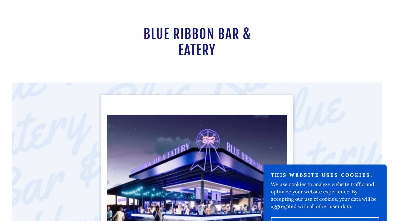 Blue Ribbon Bar & Eatery website screenshot