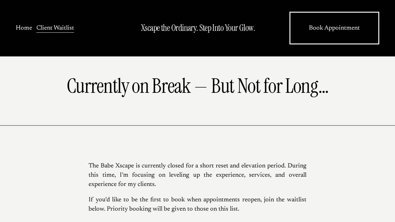 The Babe Xscape website screenshot