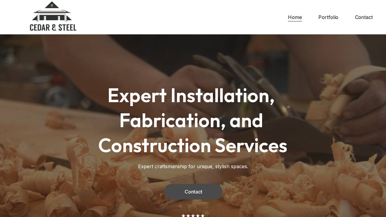 Cedar And Steel LLC website screenshot