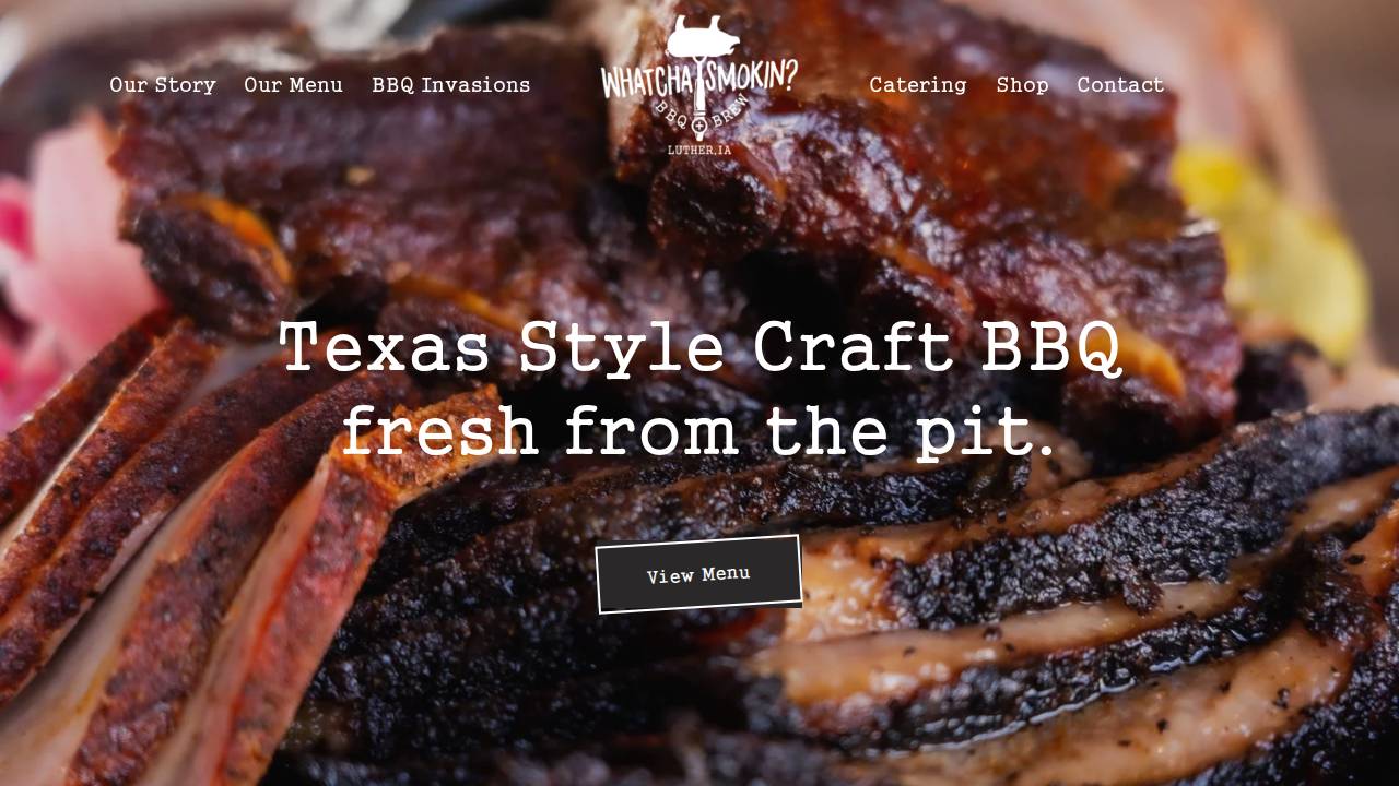 Coming Hot Bbq website screenshot