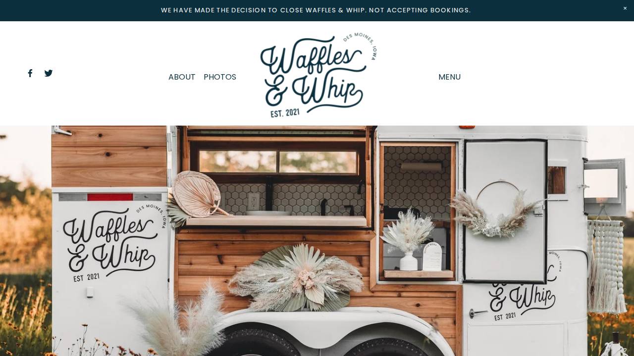 Wafflé Skewers LLC website screenshot