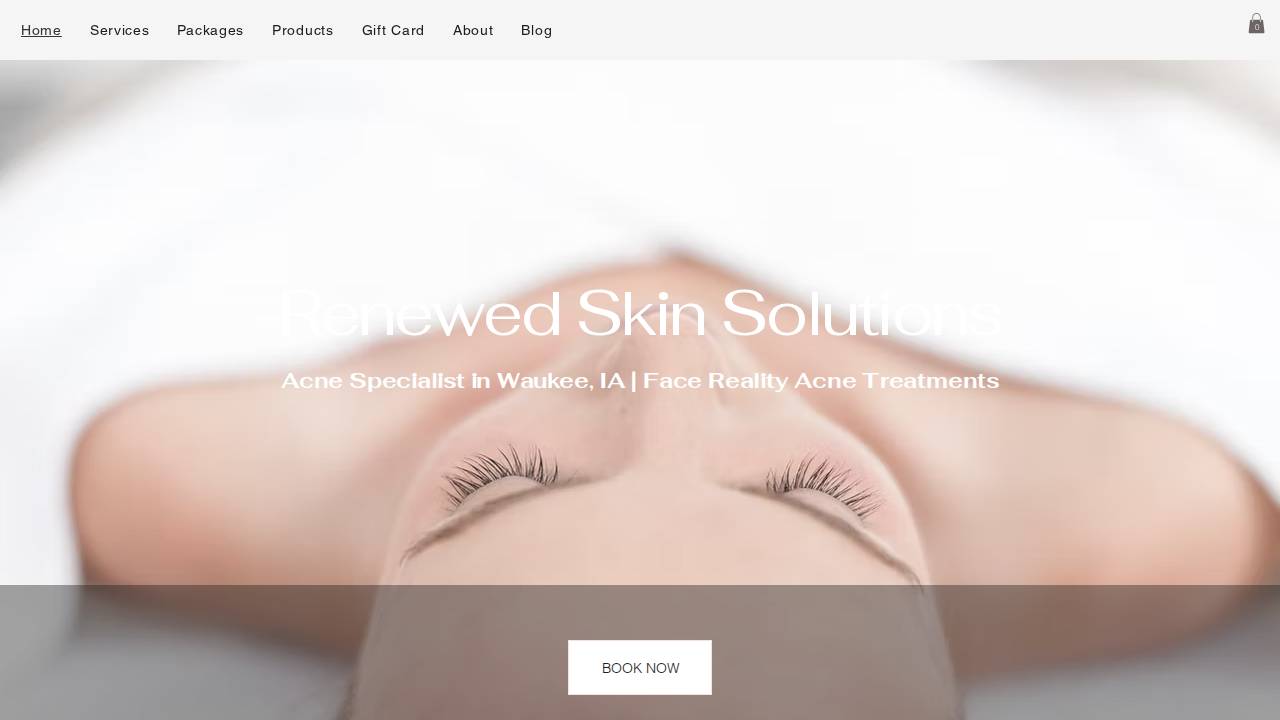 Renewed Skin Solutions LLC website screenshot