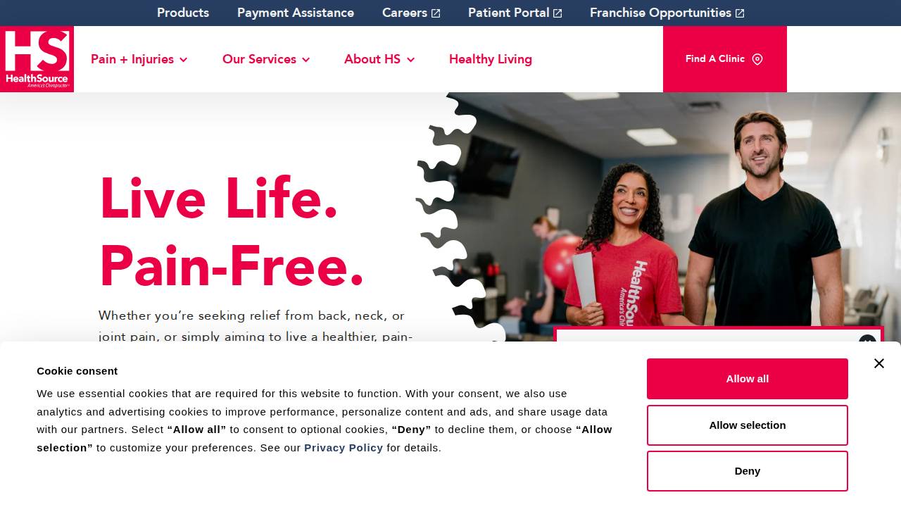 Sweers Family Chiropractic Plc website screenshot