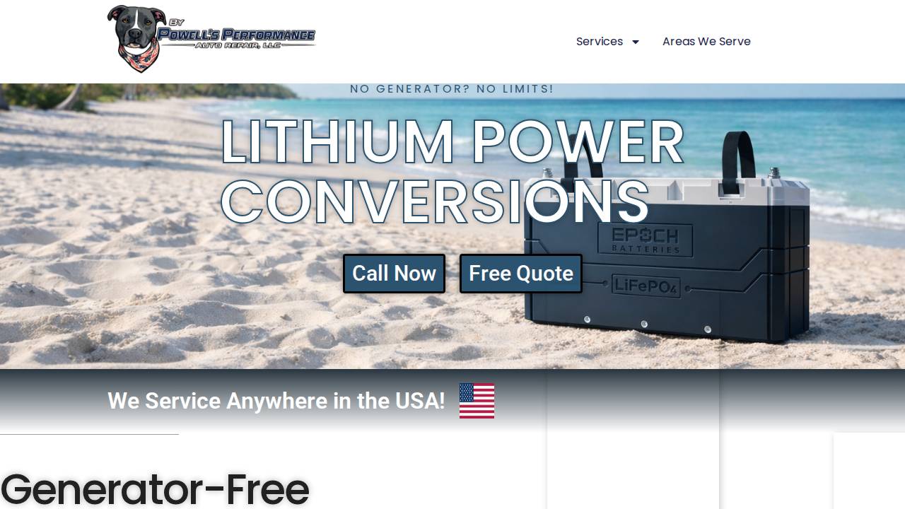 Powell Performance LLC website screenshot