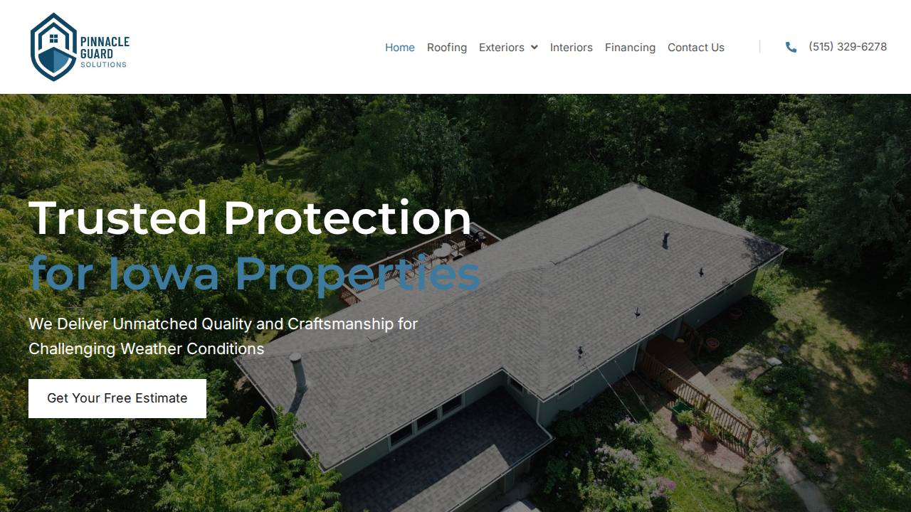 Pinnacleguard Solutions website screenshot