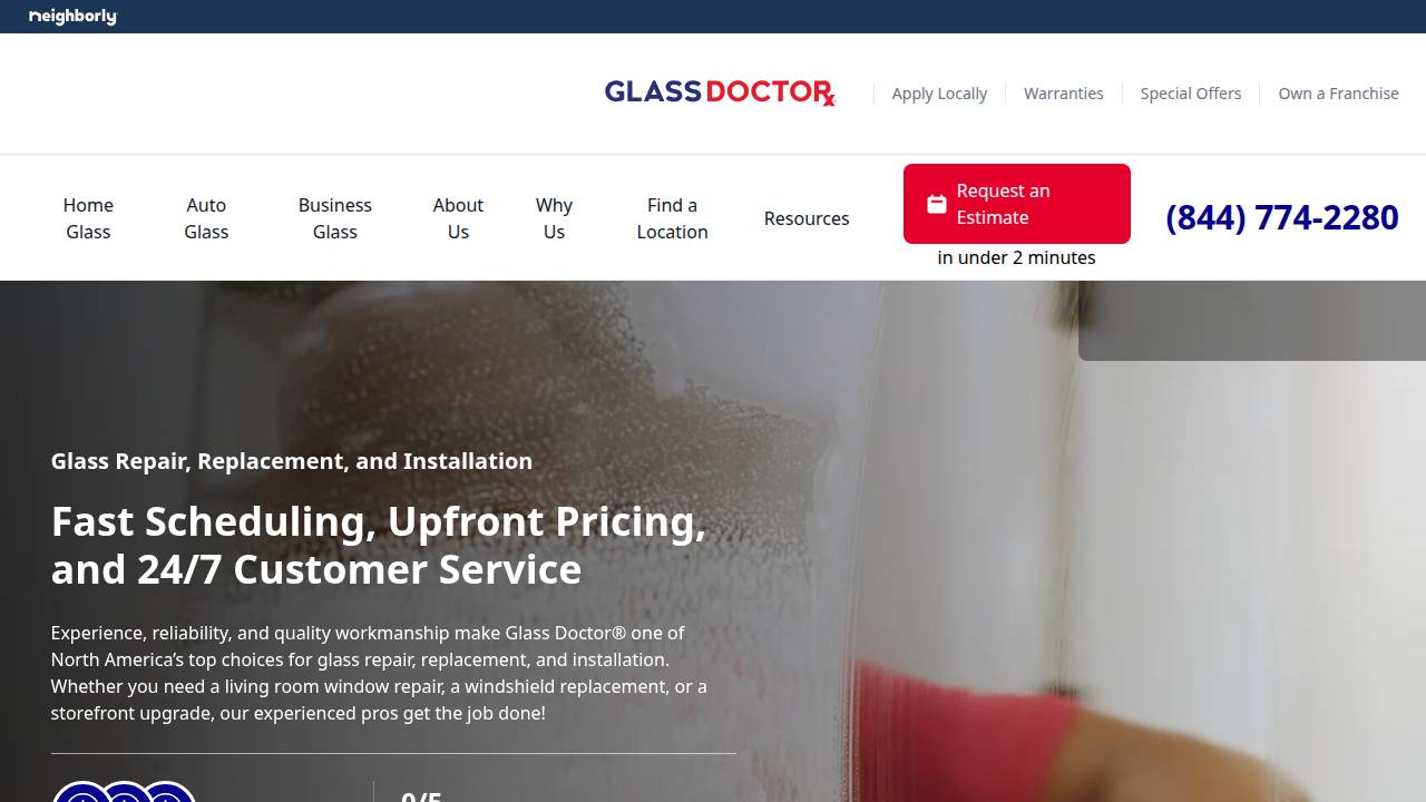 Glass Service website screenshot